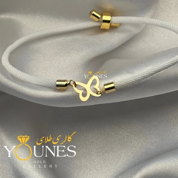 دستبند پروانه طلا لیزری